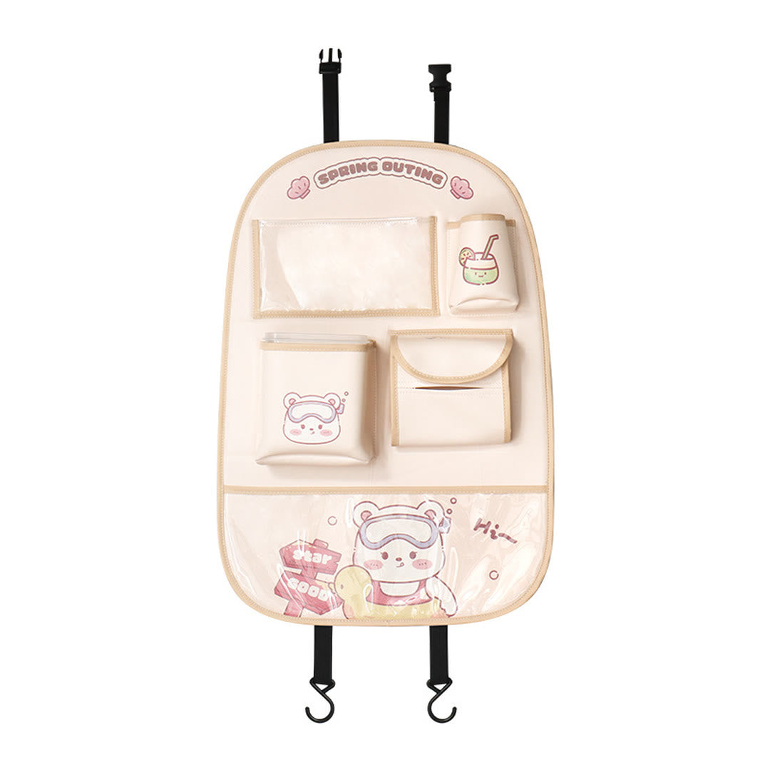 Bear organizer with straps and hooks
