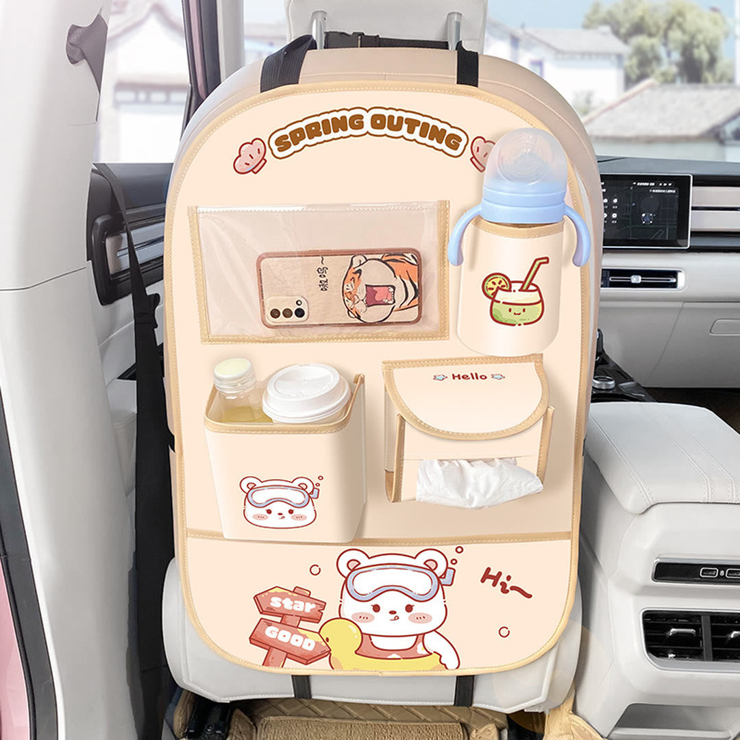 Hoppi Ride cream bear back seat organizer