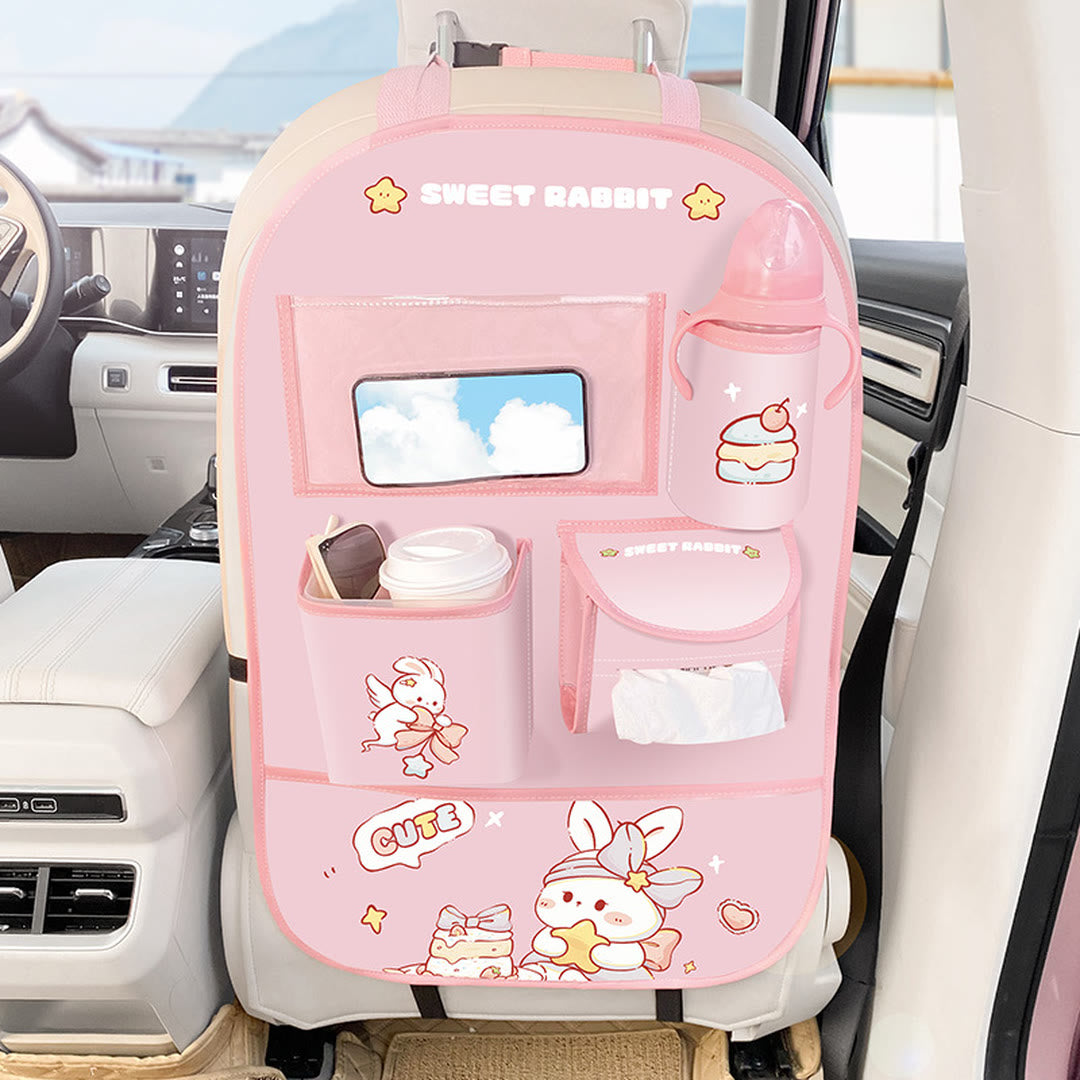 Hoppi Ride pink bunny back seat organizer