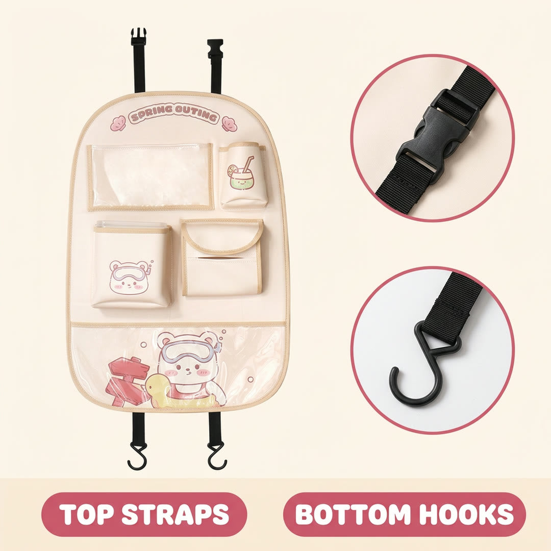 Top straps and bottom hooks for easy install