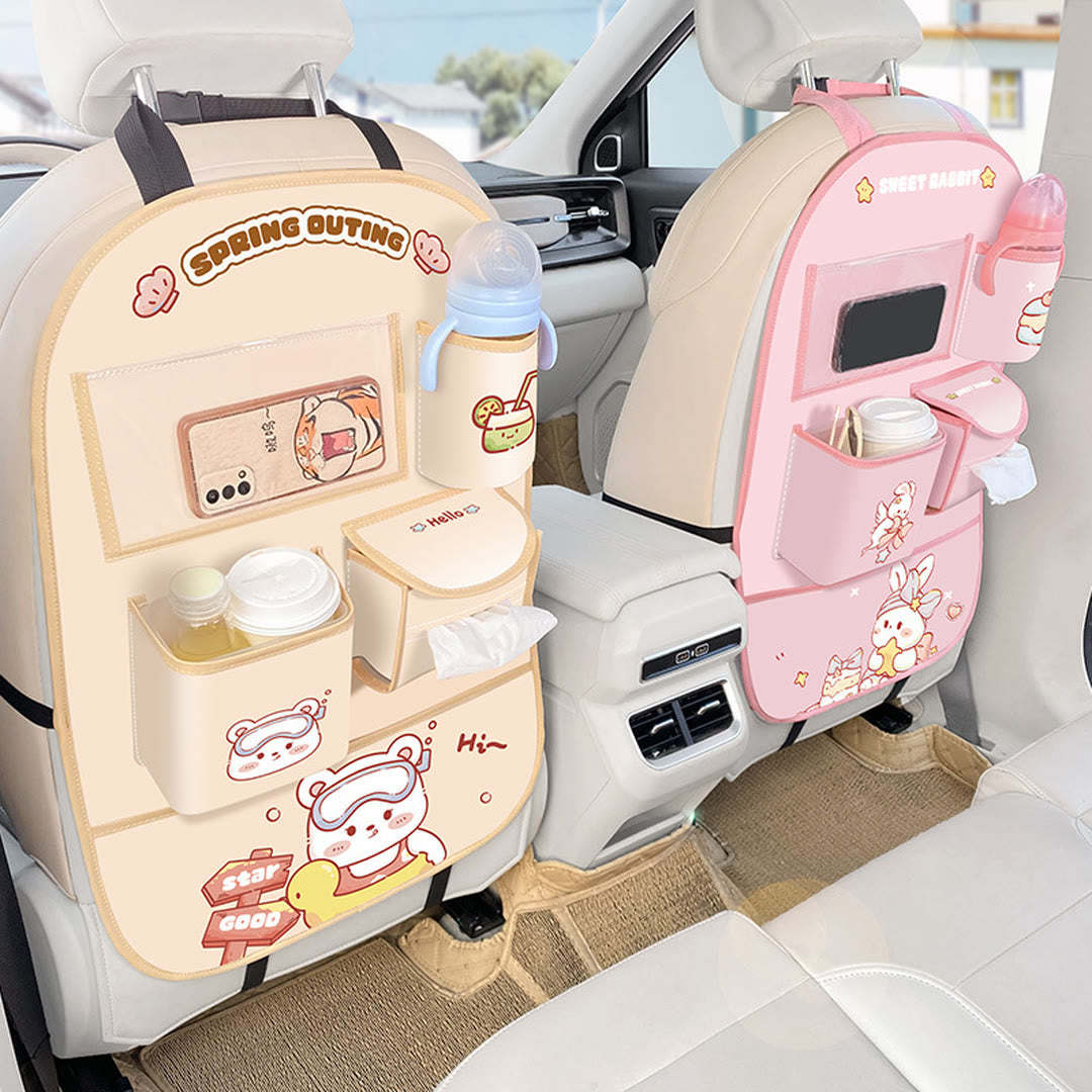 Back seat organizer side view
